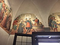 Workshop of Ghirlandaio, Works of Mercy: Water to the Thirsty, fresco, 1478-81