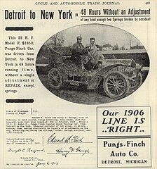 1907 Pungs-Finch advertisement - Cycle and Automobile Trade Journal