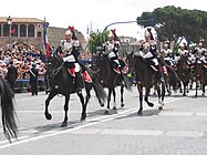 Corazzieri, the honor guard of the President of the Italian Republic