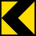 (T5-5) Single chevron marker (left)