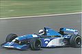 Bertrand Gachot racing for Pacific at the 1995 British Grand Prix