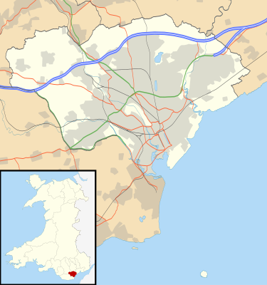 Location map Wales Cardiff