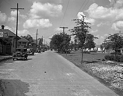 Claiborne Avenue at Frenchmen Street, 1938