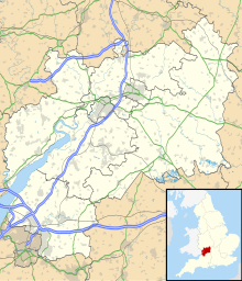 Map showing the location of Clearwell