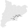 Route map of the Rodalies Barcelona orbital line