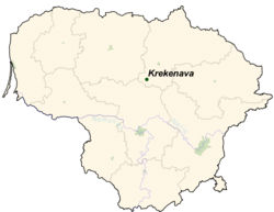 Location of Krekenava