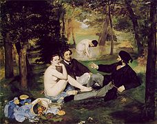 《草地上的午餐》，1862年到1863年，收藏于奥塞美术馆