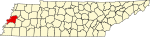 标示出劳德代尔县位置的地图