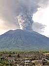 Mount Agung erupting