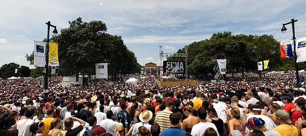 Live 8 on Benjamin Franklin Parkway in Philadelphia.