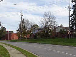 Sanatorium Road in the southwest corner of the neighbourhood