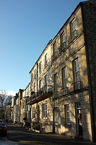 Evans' Harrogate home and studio (right)