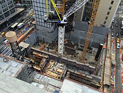 Excavation at the site of Central Park Tower in October 2015