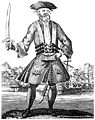 Image 31Engraving of the English pirate Blackbeard from the 1724 book A General History of the Pyrates. The book is the prime source for many famous pirates of the Golden Age. (from Culture of the United Kingdom)