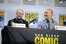 The writers of both films, Christopher Markus & Stephen McFeely at San Diego Comic-Con in 2019