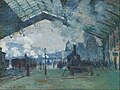 Image 31Arrival of the Normandy Train, Gare Saint-Lazare, by Claude Monet, 1877, Art Institute of Chicago (from Train)