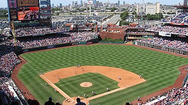 Citizens Bank Park field view from the 300 level.