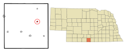 Location of Huntley, Nebraska