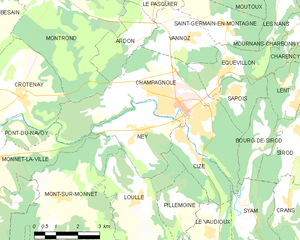 尚帕尼奥勒市镇地图