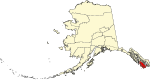 標示出威爾斯親王-海德人口普查區Census Area位置的地圖