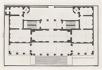 Floor plan (drawing by Ottavio Bertotti Scamozzi, 1776)