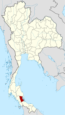 Map of Thailand highlighting Phatthalung province
