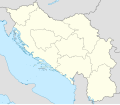 Location map of Kingdom of Yugoslavia