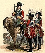 The uniform of the 4th Regiment of Horse (1687)