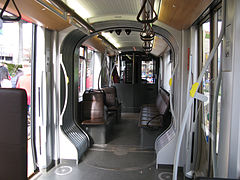 Open gangway on a Bombardier Flexity Outlook tram