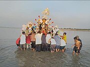 Visarjana of Durga idol of Jagtai Choudhury bari in Ganga