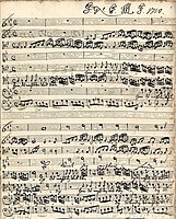 The first page of the score of Christoph Graupner's cantata Herr du machst dein Werk lebendig (GWV 1113/18)