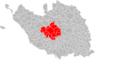 永河畔拉罗什城市圈公共社区在旺代省内的位置