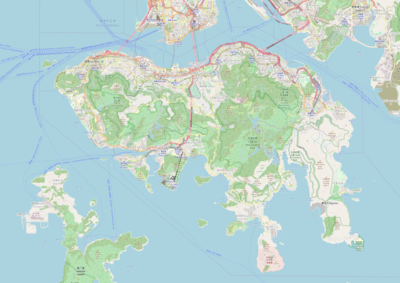 Location map Hong Kong Island