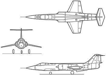 F-104的三视图
