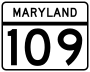 Maryland Route 109 marker