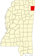 伊塔万巴县在密西西比州的位置