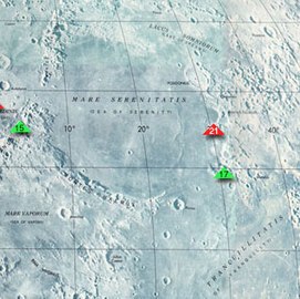 Map of Mare Serenitatis showing the location of Lacus Somniorum in the upper right