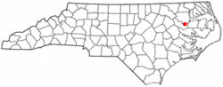 Location of Jamesville, North Carolina