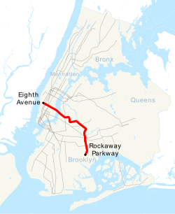 Map of the "L" train