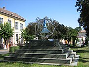 The Pseudosphere monument in Târgu Mureș