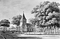 Drawing of the church (1789)