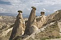 The 'Three beauties' fairy chimneys, thought to be named after to Hera, Athena and Aphrodite.