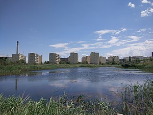 玉泽湖形成的湿地