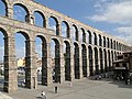 Image 1The Aqueduct of Segovia is a Roman aqueduct located in Segovia, Spain that transports water from the Rio Frio. It is thought to have been constructed during the 1st century CE. One of the most significant and best-preserved ancient monuments left on the Iberian Peninsula, the aqueduct is considered a symbol of Segovia and is present on the city's coat of arms.