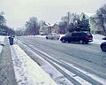 3 Cars unable to ascend a slope in Northern Virginia due to icy conditions