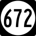 State Route 672 marker