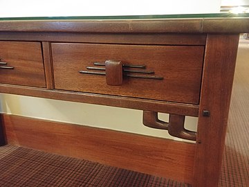 Drawer of a Greene and Greene table
