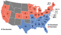 Map of the 1888 electoral college
