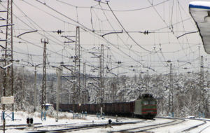 Electric train in Russia