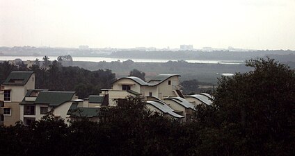 Humming Bird Suites and Bellandur lake seen from Top of Utopia